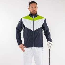Galvingreen Galvin Green Armstrong Waterproof Golf Jacket -Putter Sales Galvin Green SS22 Galvin Green SS22 Armstrong Waterproof Jacket G120238 Code WJGAL423 M Navy White Lime Model 1