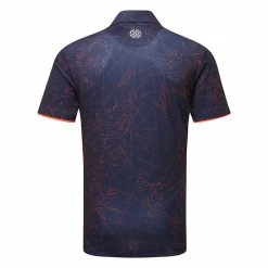 Galvingreen Galvin Green Maverick Golf Polo Shirt -Putter Sales Galvin Green SS23 Maverick Polo Shirt G137235 SHGAL600 S Navy Orange back