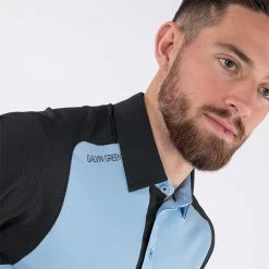 Galvingreen Galvin Green Massimo Golf Polo Shirt -Putter Sales Galvin Green Massimo Golf Polo Shirt Blue Bell Black G127367 SHGAL579 Model 2