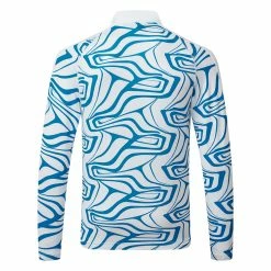 Jlindeberg J.Lindeberg August Print 1/4 Zip Golf Sweater 6 Jlindeberg J.Lindeberg August Print 1/4 Zip Golf Sweater -Putter Sales J.Lindeberg AW21 August Print 14 Zip Sweater GMJS06177 Code SWLIN042 Dresden Blue White Back