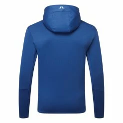 Jlindeberg J.Lindeberg Aerial 1/4 Zip Golf Hoodie -Putter Sales J.Lindeberg AW22 Aerial Quarter Hood GMJS07797 0337 SWLIN085 Navy PeonyAiry Blue Back