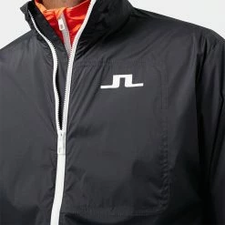 Jlindeberg J.Lindeberg Ash Light Packable Golf Wind Jacket -Putter Sales J.Lindeberg SS22 Ash Light Packable Golf Jacket GMOW05618 9999 Code WTLIN024 M Black White Model 2