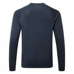 Jlindeberg J.Lindeberg Kent Crew Golf Sweater -Putter Sales J.Lindeberg SS22 Kent Golf Crew GMJS05634 6881 Code SWLIN058 M Navy Melange JL Navy Back