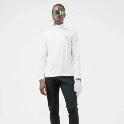 Jlindeberg J.Lindeberg Luke 1/2 Zip Golf Sweater -Putter Sales J.Lindeberg SS22 Luke Half Zip Mid Layer GMJS06340 0000 Code SWLIN044 M White Black model 1