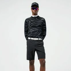 Jlindeberg J.Lindeberg Stuart Stripe Golf Shorts -Putter Sales J.Lindeberg SS22 Stuart Stripe Golf Shorts GMPA05577 9999 Code TSLIN012 34 W Black Model 1