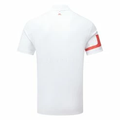 Jlindeberg J.Lindeberg Heath Golf Polo Shirt -Putter Sales J.Lindeberg SS23 Heath Regular Fit Polo GMJT07621 G135 SHLIN174 Fiery Red White Back