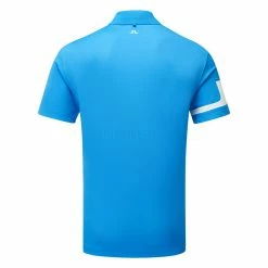 Jlindeberg J.Lindeberg Heath Golf Polo Shirt -Putter Sales J.Lindeberg SS23 Heath Regular Fit Polo GMJT07621 O175 SHLIN172 Brilliant BlueWhite Back