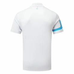 Jlindeberg J.Lindeberg Heath Golf Polo Shirt -Putter Sales J.Lindeberg SS23 Heath Regular Fit Polo GMJT07621 U199 SHLIN176 Light Grey MelangeBrilliant Blue Back