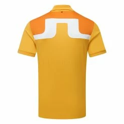 Jlindeberg J.Lindeberg Jeff Golf Polo Shirt -Putter Sales J.Lindeberg SS23 Jeff Regular Fit Polo GMJT07620 9999 SHLIN179 CitrusRusset OrangeWhite Back