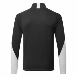 Mizuno Winter Breeze 1/4 Zip Golf Sweater 5 Mizuno Winter Breeze 1/4 Zip Golf Sweater -Putter Sales Mizuno AW22 Winter Breeze 1 4 Zip 52GA2506 05 SWMIZ052 2XL Grey Black Back