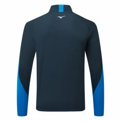 Mizuno Winter Breeze 1/4 Zip Golf Sweater 5 Mizuno Winter Breeze 1/4 Zip Golf Sweater -Putter Sales Mizuno AW22 Winter Breeze 1 4 Zip 52GA2506 23 SWMIZ051 S Blue Black Back
