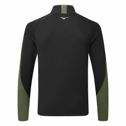Mizuno Winter Breeze 1/4 Zip Golf Sweater -Putter Sales Mizuno AW22 Winter Breeze 1 4 Zip 52GA2506 39 SWMIZ050 M Olive Black Back