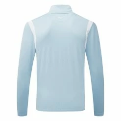 Mizuno Quick Dry Breeze Elite 1/4 Zip Golf Sweater -Putter Sales Mizuno SS22 Breeze Elite 1 4 Zip Sweater 52GC2001 19 Code SWMIZ042 M Light Blue Back