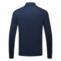 Nike Dry Victory Solid Long Sleeve Golf Polo Shirt -Putter Sales Nike Golf AW22 Dri Fit Victory Solid Long Sleeve Shirt DN2344 419 SHNIK817 S College Navy White back