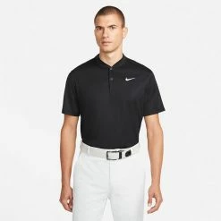Nike Dry Victory Blade Golf Polo Shirt -Putter Sales Nike SS22 Dry Victory Blade Golf Polo Shirt Black White DH0838 010 SHNIK774 model 1