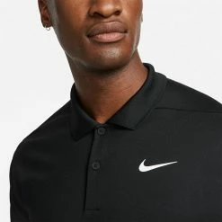 Nike Dry Victory Solid Golf Polo Shirt 10 Nike Dry Victory Solid Golf Polo Shirt -Putter Sales Nike SS22 Dry Victory Solid Golf Polo Shirt DH0822 010 M Black White Model 2