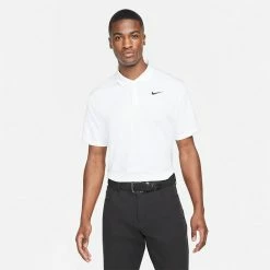 Nike Dry Victory Solid Golf Polo Shirt -Putter Sales Nike SS22 Dry Victory Solid Golf Polo Shirt DH0822 100 M White Black Model 1