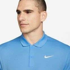 Nike Dry Victory Solid Golf Polo Shirt -Putter Sales Nike SS22 Dry Victory Solid Golf Polo Shirt DH0822 412 M SHNIK780 University Blue White model 2