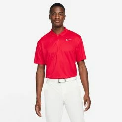 Nike Dry Victory Solid Golf Polo Shirt -Putter Sales Nike SS22 Dry Victory Solid Golf Polo Shirt DH0822 657 M University Red White Model 1