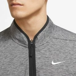 Nike Dry Victory Heather 1/2 Zip Golf Sweater 10 Nike Dry Victory Heather 1/2 Zip Golf Sweater -Putter Sales Nike SS22 Victory Heather 1 2 Zip Golf Sweater Black Black White DH1261 010 SWNIK247 M Model 2