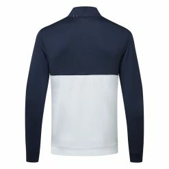Puma Gamer Colour Block 1/4 Zip Golf Popover -Putter Sales PUMA SS22 Gamer Colorblock 1 4 Zip Sweater Code 532985 02 SWPUM236 M Navy Blazer Bright White Back