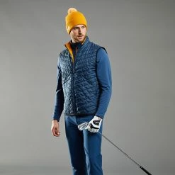 Ping Norse Primaloft S4 Reversible Thermal Golf Wind Vest -Putter Sales Ping AW22 Norse S4 Reversible Vest PO3542 SCG WTPIN060 Stormcloud Gold Model 1