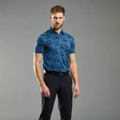 Ping Rae Golf Polo Shirt -Putter Sales Ping AW22 Rae Performance Polo Shirt PO3523 565 SHPIN323 Stormcloud Model 1