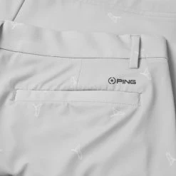Ping Swift Golf Shorts 5 Ping Swift Golf Shorts -Putter Sales Ping SS23 Swift Tailored Shorts P03581 PGW TSPIN044 Pearl Grey White Detail