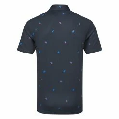 Ping Two Tone Golf Polo Shirt -Putter Sales Ping SS23 Two Tone Polo Shirt P03571 NPO SHPIN348 Navy Poppy Multi Back