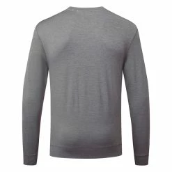 Puma Cloudspun Crew Golf Popover -Putter Sales Puma AW22 Cloudspun Crewneck Sweater 535458 07 SWPUM265 Quiet Shade Heather Sunset Pink Heather S Back