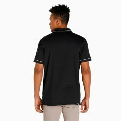 Puma Cloudspun Monarch Golf Polo Shirt -Putter Sales Puma AW22 Cloudspun Monarch Polo 530991 01 SHPUM642 Black Heather High Rise Model 3
