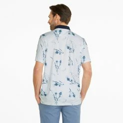 Puma MATTR Lowlands Golf Polo Shirt -Putter Sales Puma AW22 Mattr Lowlands Polo 535453 01 SHPUM636 Bright White Navy Blazer S Model 3