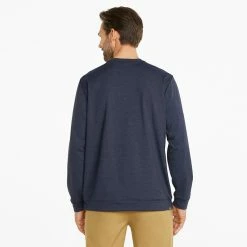 Puma Cloudspun Crew Golf Popover 11 Puma Cloudspun Crew Golf Popover -Putter Sales Puma SS22 Cloudspun Crew Golf Popover Puma Navy Blazer Heather Quiet Shade Heather 535458 02 SWPUM264 Model 3