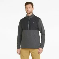 Puma Cloudspun WRMLBL Golf Popover -Putter Sales Puma SS22 Cloudspun WRMLBL Golf Popover Puma Black 537066 01 SWPUM269 Model 1