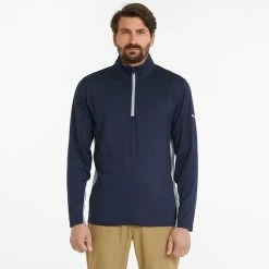 Puma Gamer 1/4 Zip Golf Popover -Putter Sales Puma SS22 Gamer 1 4 Zip Sweater 599127 03 Code SWPUM231 M Navy Blazer model 1