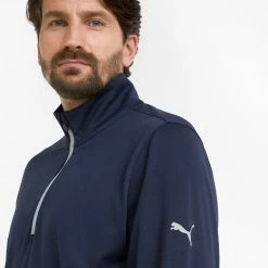 Puma Gamer 1/4 Zip Golf Popover -Putter Sales Puma SS22 Gamer 1 4 Zip Sweater 599127 03 Code SWPUM231 M Navy Blazer model 2