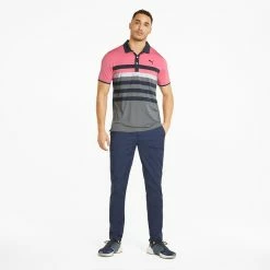 Puma MATTR One Way Golf Polo Shirt 10 Puma MATTR One Way Golf Polo Shirt -Putter Sales Puma SS22 Mattr One Way Polo 599115 26 SHPUM651 Sunset Pink Navy Blazer Model 2