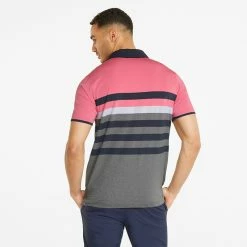 Puma MATTR One Way Golf Polo Shirt 11 Puma MATTR One Way Golf Polo Shirt -Putter Sales Puma SS22 Mattr One Way Polo 599115 26 SHPUM651 Sunset Pink Navy Blazer Model 3