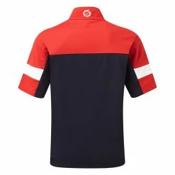 Sunderland Cortina 1/2 Zip SS Golf Wind Top -Putter Sales Sunderland AW22 Cortina Half Sleeve Windproof Top SUNMW85 COR WTSUN053 M Navy Red White Back