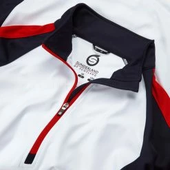 Sunderland Aspen Mid Layer Golf Top -Putter Sales Sunderland White Navy Red SUNMM39 ASP detail