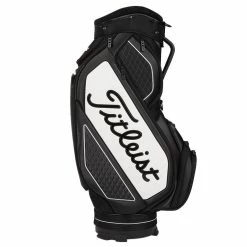 Titleist Tour Series Midsize Staff Golf Cart Bag -Putter Sales Titleist 2022 Tour Series Midsize Staff Cart Bag Black White 3