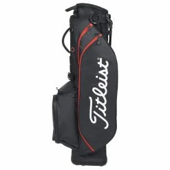 Titleist Players 4 Golf Stand Bag -Putter Sales Titleist 2023 Players 4 Stand Bag Black Black Red 5