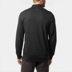 TravisMathew Hot Cocoa 1/2 Zip Golf Sweater -Putter Sales Travis Mathew AW21 Hot Cocoa Sweater 1MV370 0BSH Code SWTRA012 M Black Sharkskin Model 3