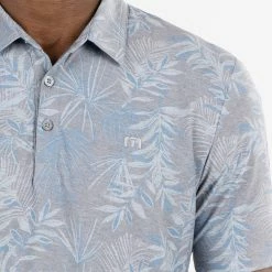 TravisMathew Patio Time Golf Polo Shirt -Putter Sales Travis Mathew SS21 Patio Time Golf Polo Shirt 1MW148 SHTRA058 L Heather Medium Grey Model 2
