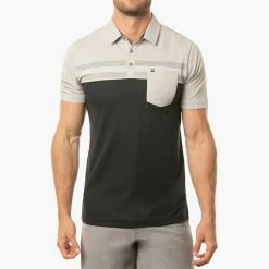 TravisMathew Salad Days Golf Polo Shirt 9 TravisMathew Salad Days Golf Polo Shirt -Putter Sales Travis Mathew SS21 Salad Days Golf Polo Shirt 1MW110 SHTRA056 S Heather Light Grey Model 1