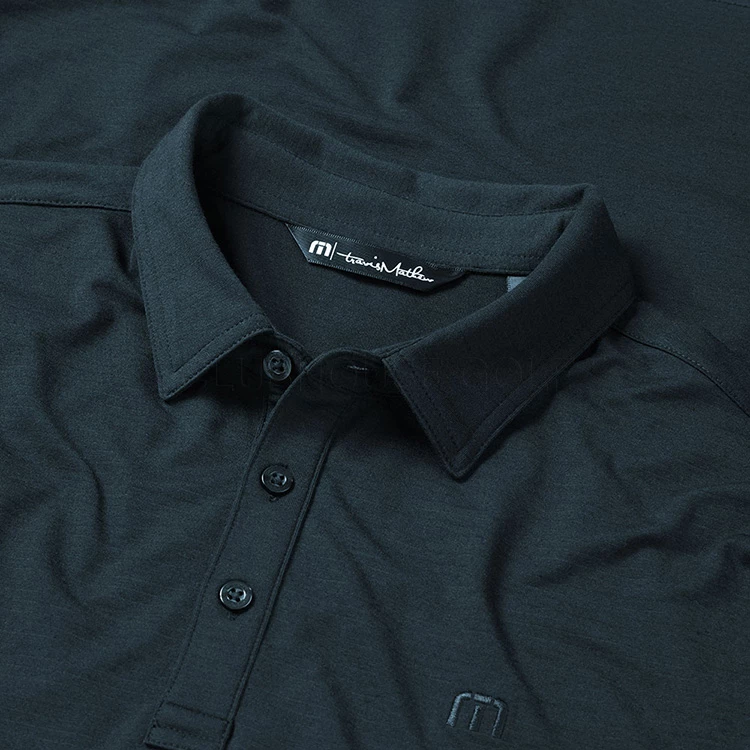 TravisMathew The Heater Golf Polo Shirt Black 2 TravisMathew The Heater Golf Polo Shirt Black - Image 2