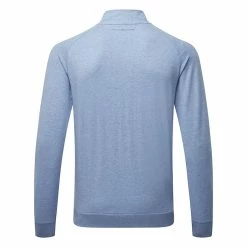 TravisMathew Zachary 1/2 Zip Golf Sweater -Putter Sales Travis Mathew SS22 Zachary Sweater 1MQ470 4HLB Code SWTRA017 M Heather Light Blue back