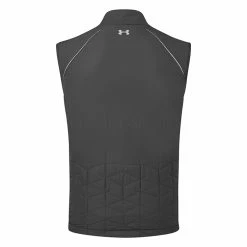 Underarmour Under Armour CG Reactor Golf Wind Vest -Putter Sales Under Armour AW22 CG Reactor VLAP Golf Vest Wind Top 1376336 001 WTUND101 BlackReflective Back