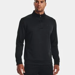 Underarmour Under Armour Fleece 1/4 Zip Golf Sweater 9 Underarmour Under Armour Fleece 1/4 Zip Golf Sweater -Putter Sales Under Armour AW22 1 4 Zip Sweater 1373358 001 SWUND171 XL Black Black Model 1
