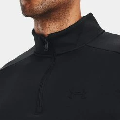 Underarmour Under Armour Fleece 1/4 Zip Golf Sweater 10 Underarmour Under Armour Fleece 1/4 Zip Golf Sweater -Putter Sales Under Armour AW22 1 4 Zip Sweater 1373358 001 SWUND171 XL Black Black Model 2